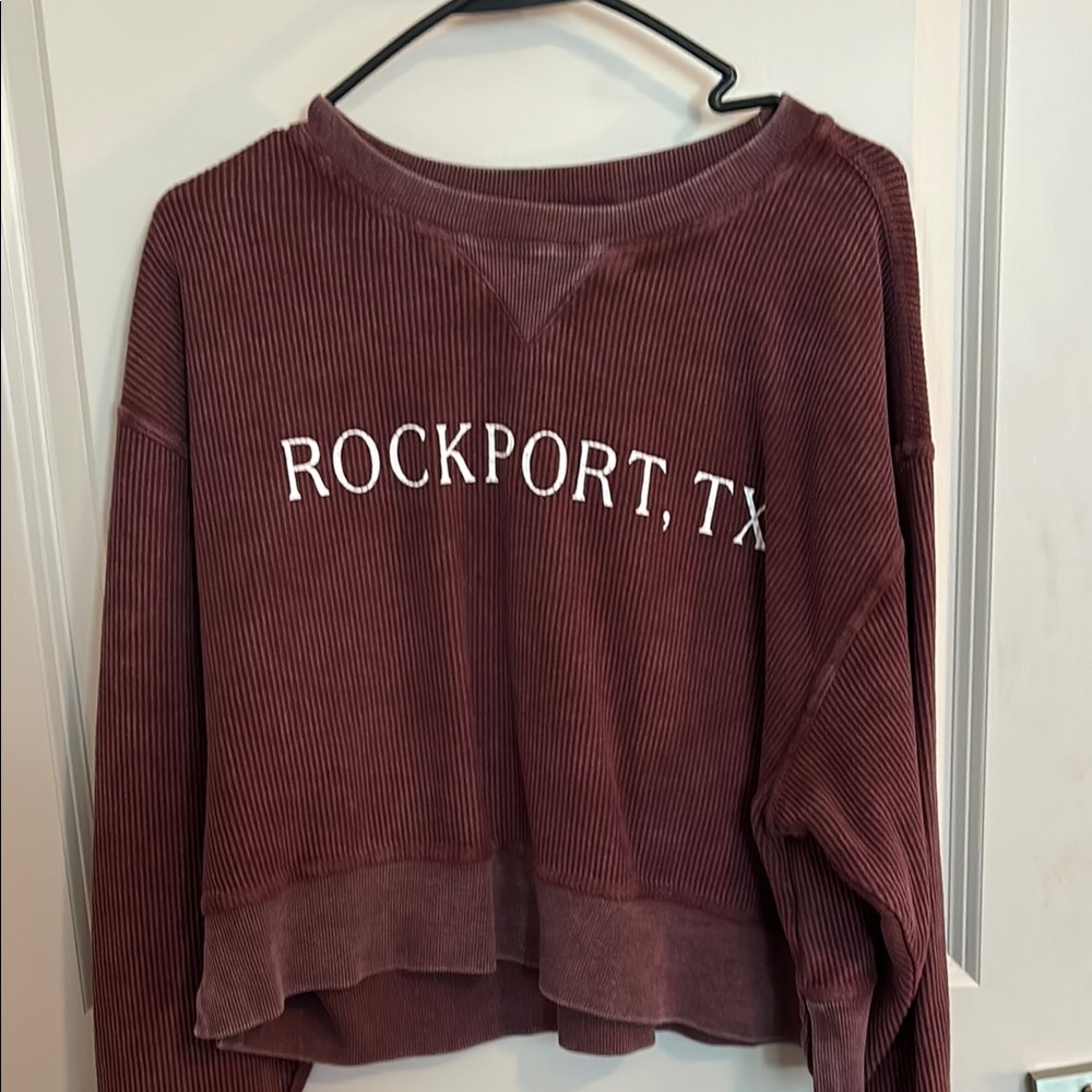 Burgundy Corduroy Top with Logo